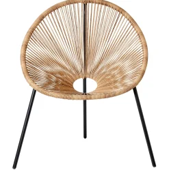 Sillas Lounge<CASA Acapulco Silla Lounge Negro, Natural