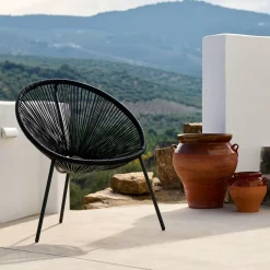 Sillas Lounge<CASA Acapulco Silla Lounge Negro