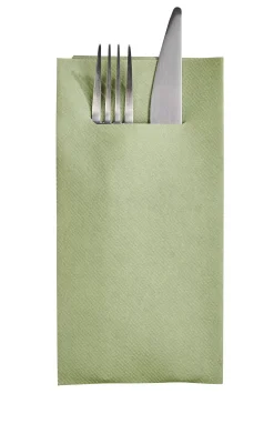 Servilletas<CASA Airlaid Servill./Cubiert. Juego De 12 Verde Oliva