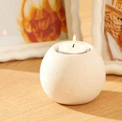 Soprortes Para Velitas<CASA Alba Soporte Para Vela Pequena Blanco