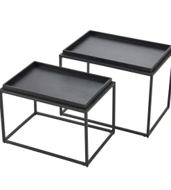 Mesas Auxiliares<CASA Apollo Mesas Auxiliares Juego De 2 Negro