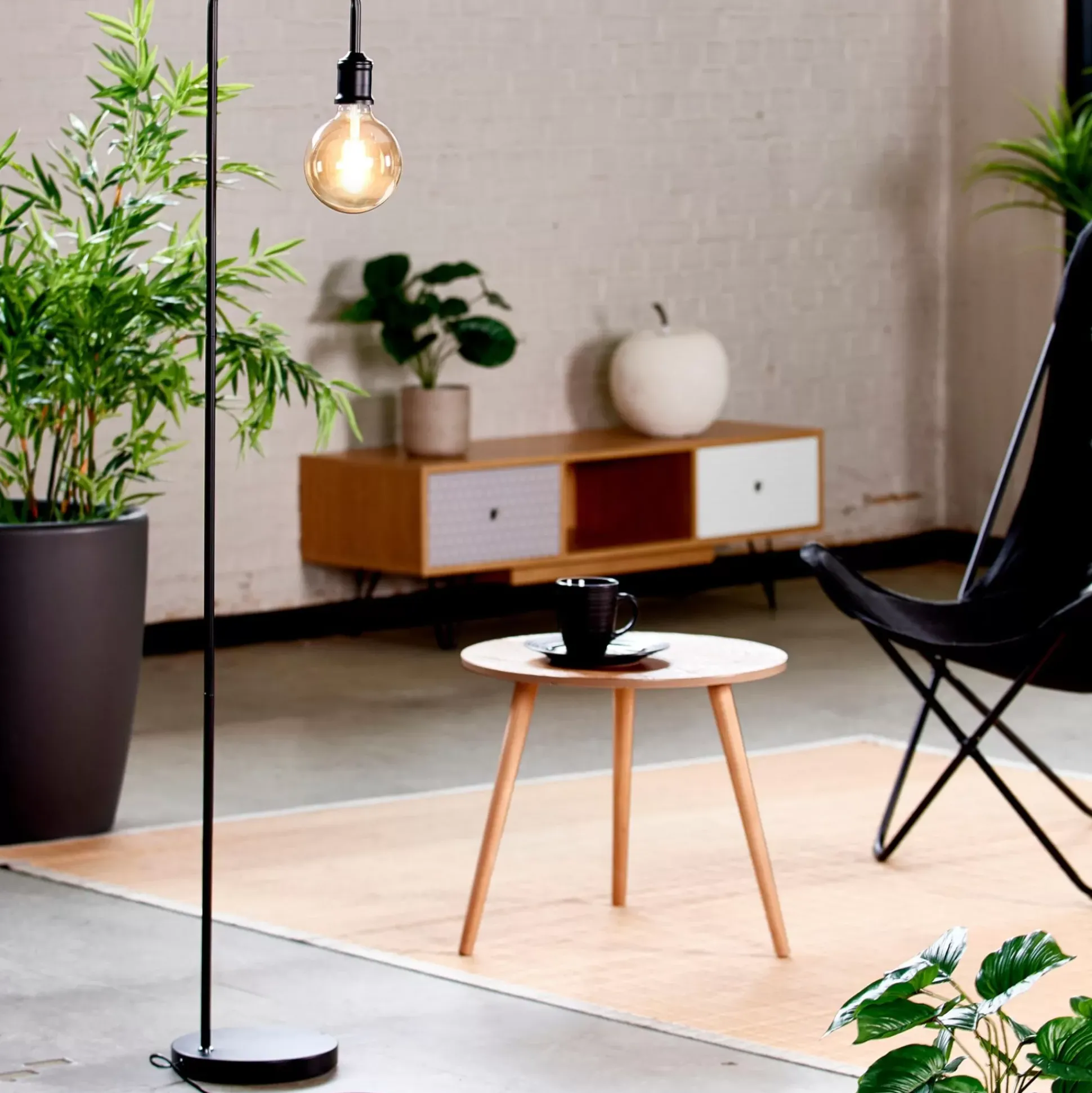 Lamparas De Pie<CASA Arche Lampara De Pie Negro