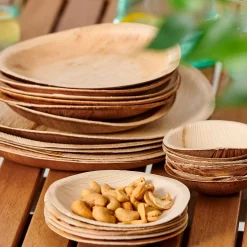 Platos<CASA Areca Leaf Platos Juego De 6 Natural