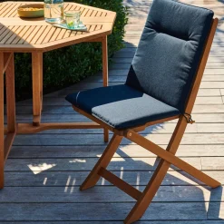 Cojines De Jardín<CASA Azur Cojines De Jardín Para Silla Pleg Negro