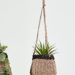 Colgadores Para Plantas<CASA Baku Macetero Colgante Negro, Natural