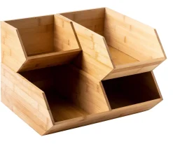 Taperes<CASA Bamboo Organizador Apilable Natural
