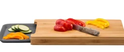 Tablas De Cortar<CASA Bamboo Tabla Para Cortar Con Recipiente Gris, Natural