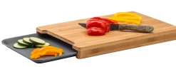 Tablas De Cortar<CASA Bamboo Tabla Para Cortar Con Recipiente Gris, Natural