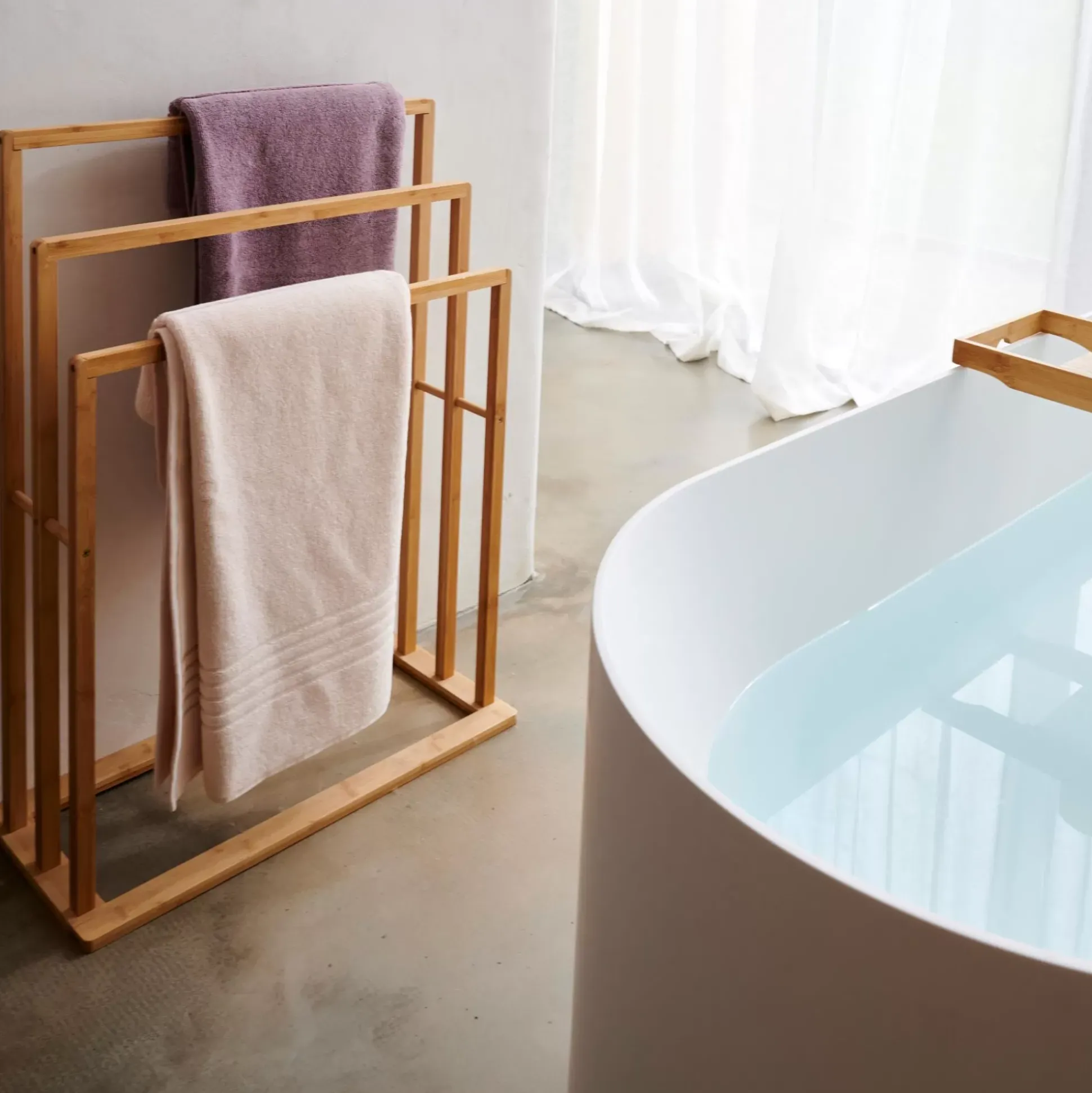 Muebles De Baño<CASA Bamboo Toallero Natural