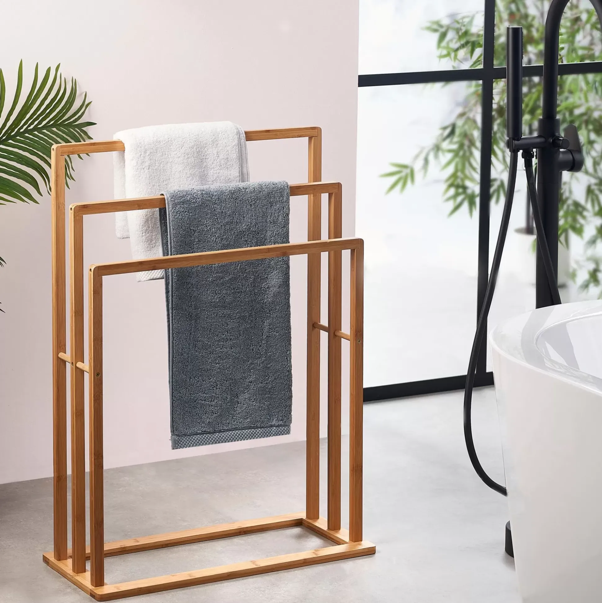 Muebles De Baño<CASA Bamboo Toallero Natural
