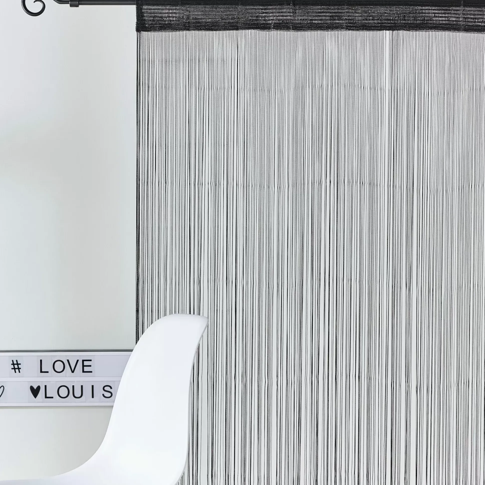 Cortinas<CASA Black Cortina De Flecos Negro