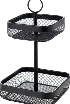 Accesorios De Cocina<CASA Black Lunar Cesta Cuadrada De 2 Piezas Negro