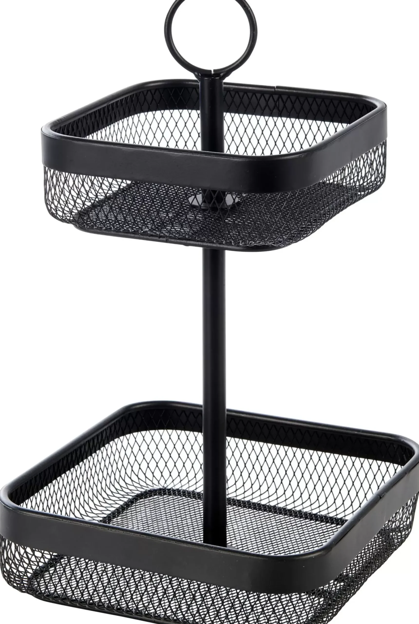 Accesorios De Cocina<CASA Black Lunar Cesta Cuadrada De 2 Piezas Negro