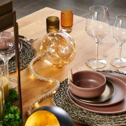 Lámparas Led<CASA Bloxem Bola Decorativa Con 21 Leds Dorado