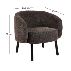 Sofás<CASA Boli Butaca Marron