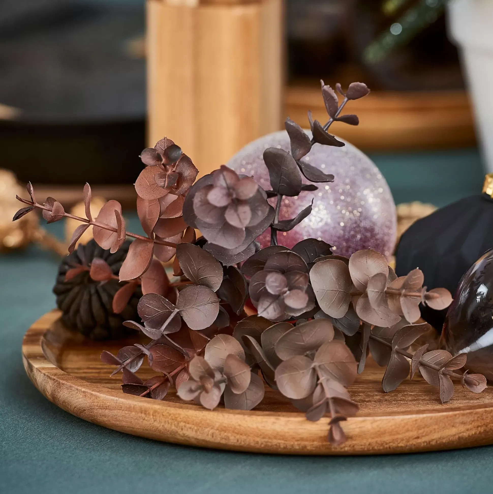 Ramos Artificiales<CASA Burgundy Rama Sintetico Rojo, Burdeos