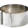 Moldes<CASA Caramella Molde Anillo Tarta Ajustable Plateado
