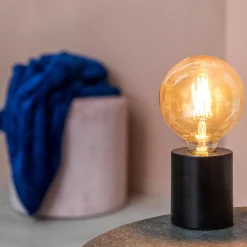 Lamparas De Mesa<CASA Cilinder Lampara De Mesa Negro