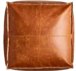 Pufs<CASA Cognac Puf Marron