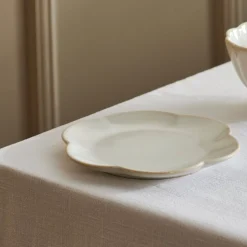 Platos<CASA Dahlia Flower Plato Blanco
