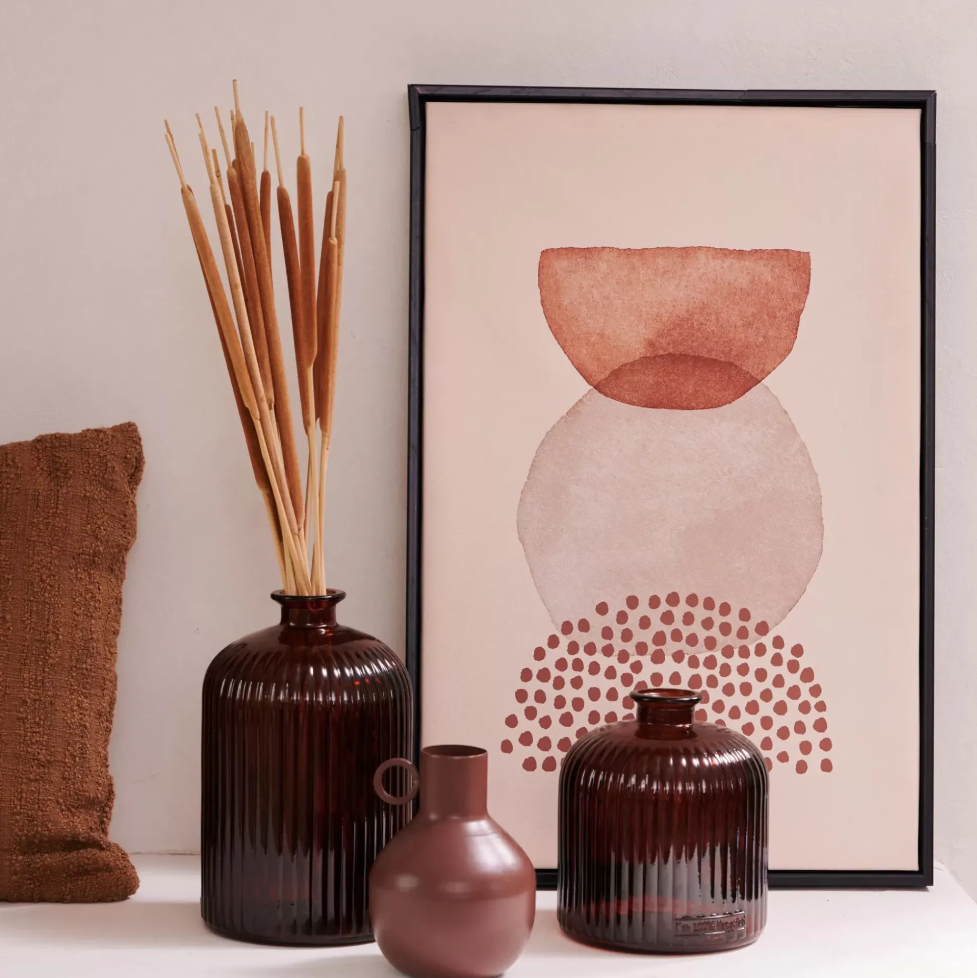 Floreros<CASA Daroca Florero Marron Oscuro