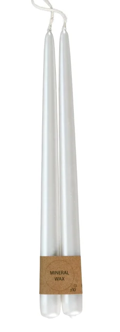 Velas<CASA Duo Velas Largas Juego De 2 Perla