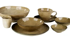 Platos<CASA Earth Sand Plato Llano Marron Claro