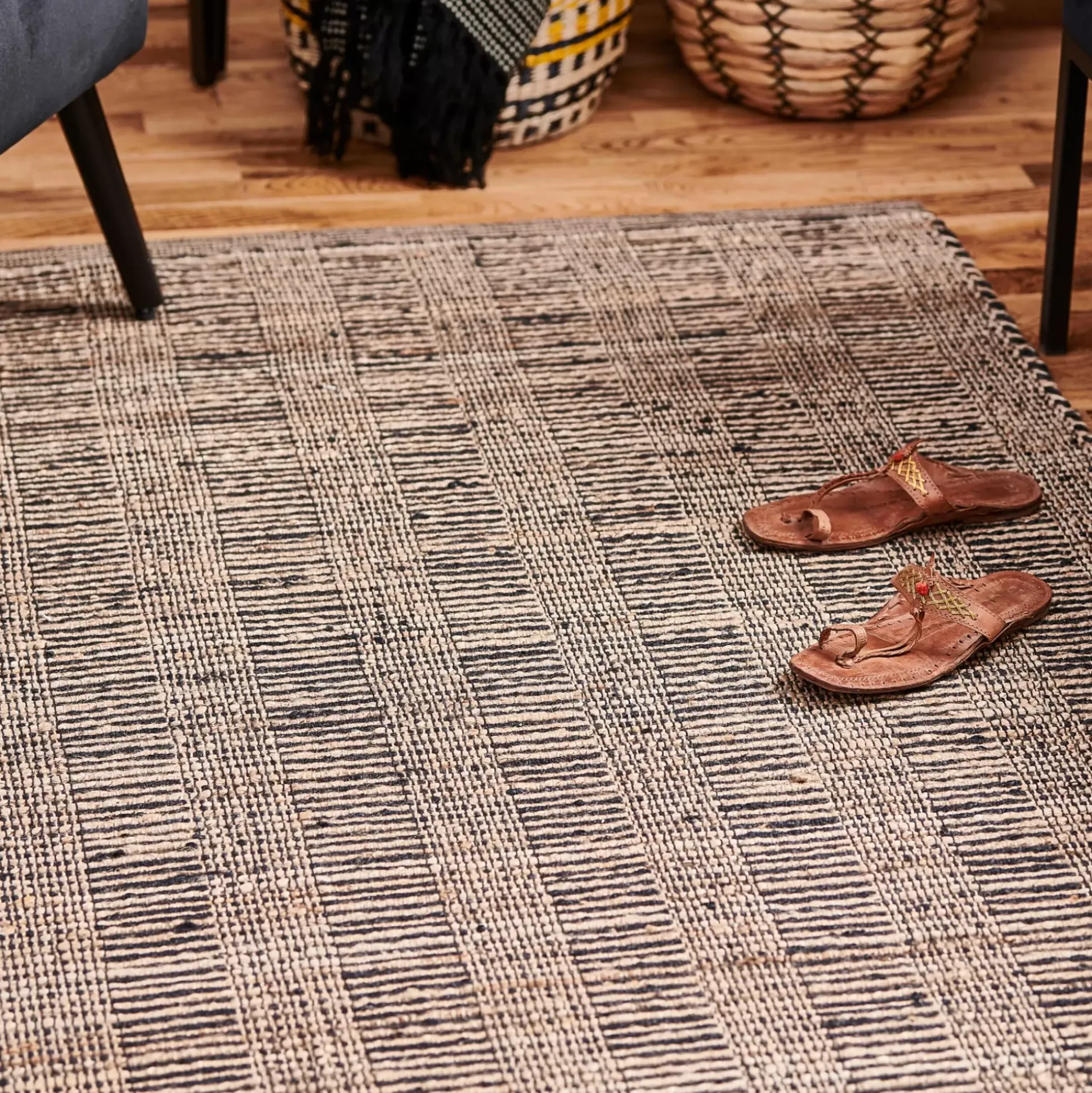 Alfombras<CASA Ethnic Alfombra Negro, Natural