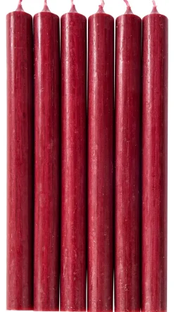 Velas<CASA Fina Velas Juego De 6 Burdeos