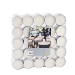Velas<CASA Flame Velas Pequenas Juego De 100 Blanco