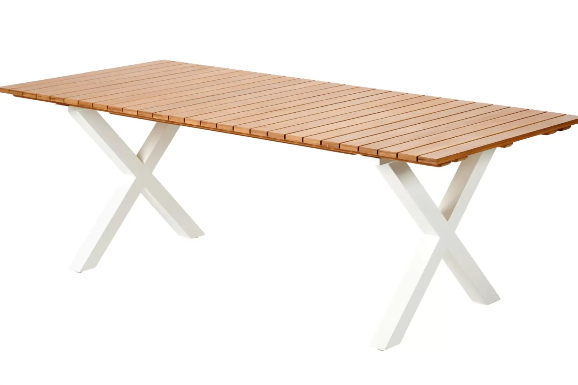 Mesas De Jardín<CASA Formax Mesa De Jardín Con Patas En X Natural/Blanco