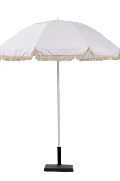 Parasoles<CASA Franja Parasol Sin Pie De Sombrilla Blanco