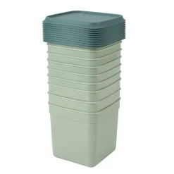 Taperes<CASA Freezer Cajas Congeladoras Juego De 10 Menta, Verde Oscuro