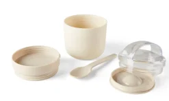 Fiambreras<CASA Freshmood Tarro De Desayuno Con Cuchara Blanco, Marron, Verde