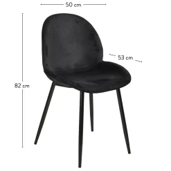 Sillas De Comedor<CASA Freyo Silla De Comedor Negro