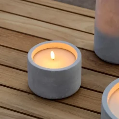 Velas Led<CASA Fuego Vela Led Solar Gris Claro