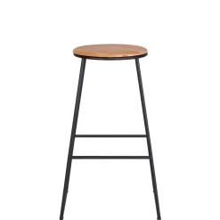 Taburetes De Bar<CASA Giulia Taburete Negro, Natural