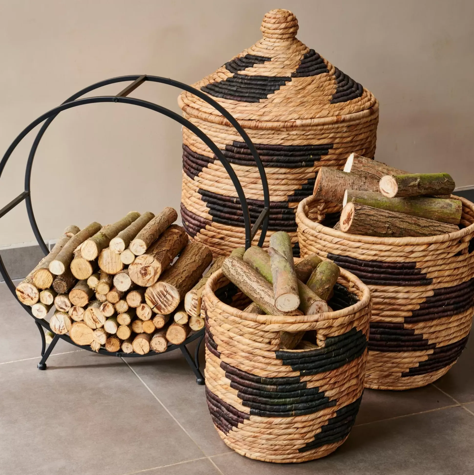 Cestas De Almacenaje<CASA Guatemala Cesta Negro, Natural