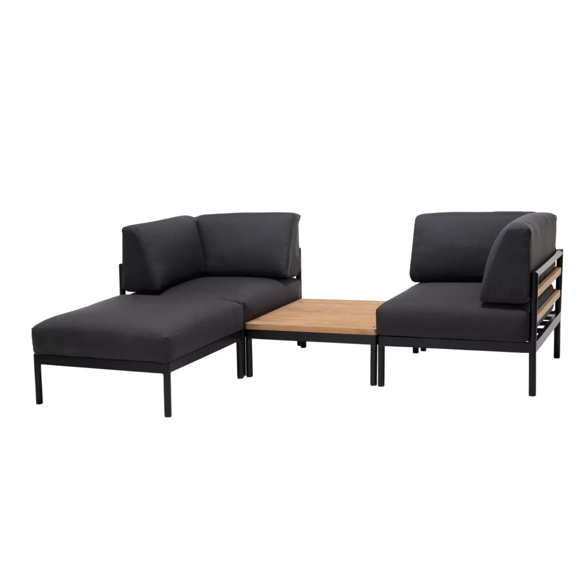 Conjuntos Lounge<CASA Hanna Lounge Reposapies Negro, Natural