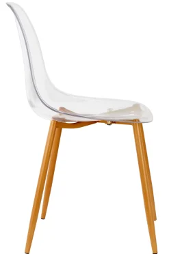 Sillas De Comedor<CASA Ice Silla De Comedor Transparente, Natural