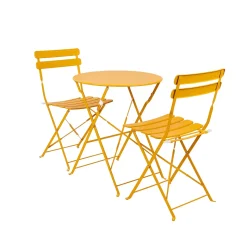 Conjuntos Bistro<CASA Imperial Conjunto Bistro Redondo Amarillo