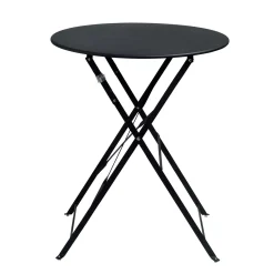 Mesas De Jardín<CASA Imperial Mesa Plegable Redondo Negro