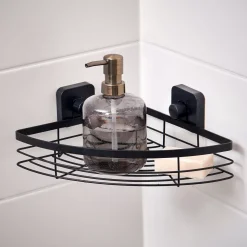 Accesorios De Ducha<CASA Industria Rinconera Para Ducha Con Ventosas Negro