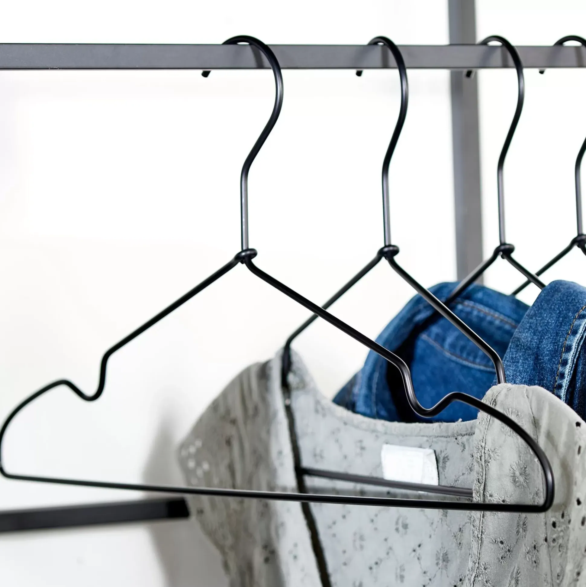 Perchas<CASA Infinity Black Perchas Juego De 4 Negro