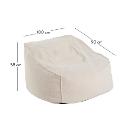Sofás<CASA Jacki Puf Blanco
