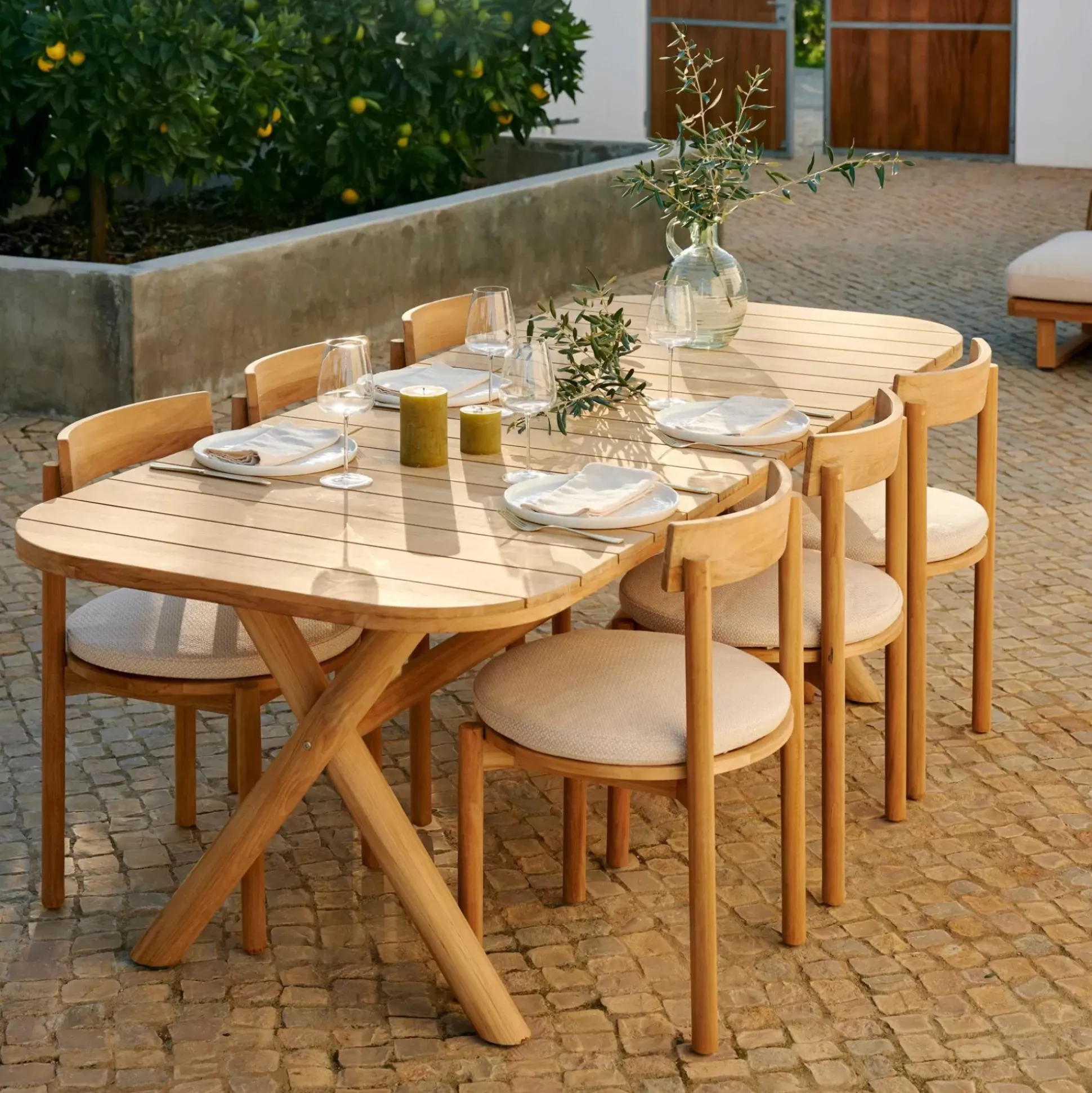 Conjuntos De Jardín<CASA Jules Conjunto De Jardín Con Cojines Beige