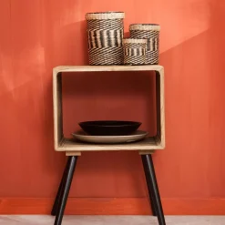 Mesillas De Noche<CASA Kansas Mesilla De Noche Negro, Natural