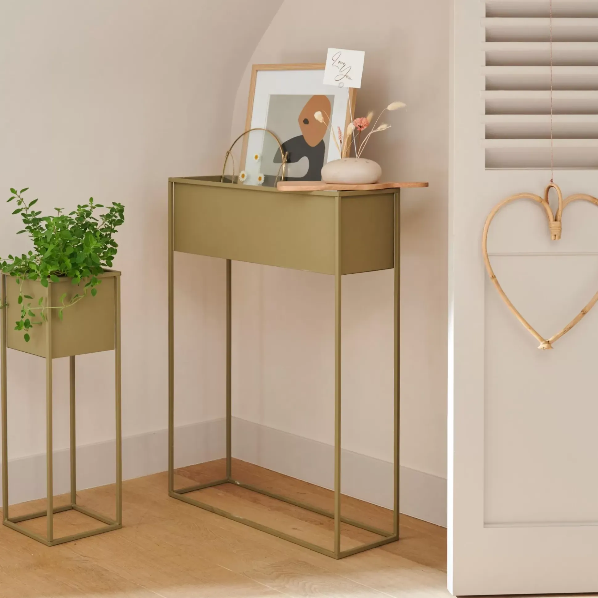 Soportes Para Plantas<CASA Largo Macetero Caqui