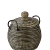 Cestas De Almacenaje<CASA Leo Cesta Lujo Negro, Natural