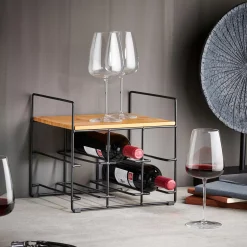 Accesorios Vino<CASA Lize Botellero Negro